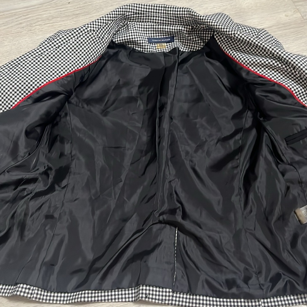Tommy Hilfiger Black & White Checkered Blazer 0 - Picture 11 of 11